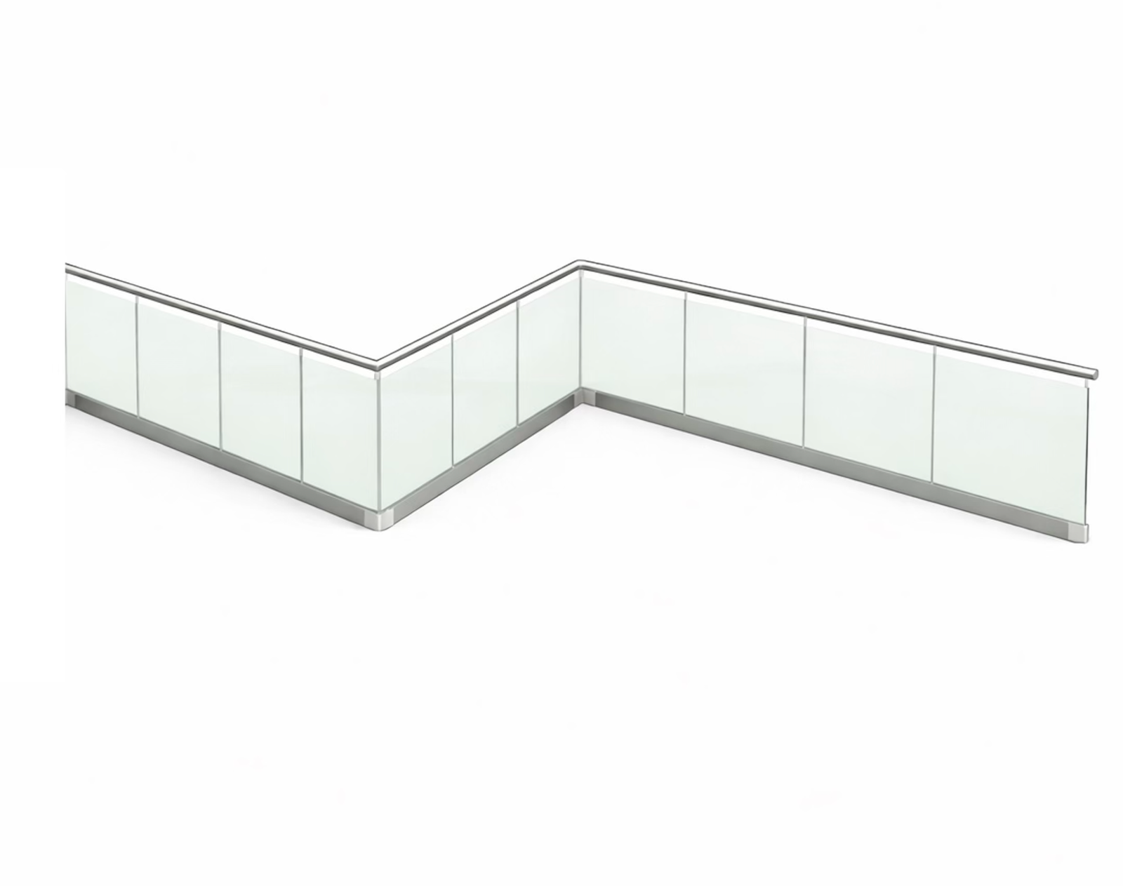 Frameless glass balustrade kit with handrail