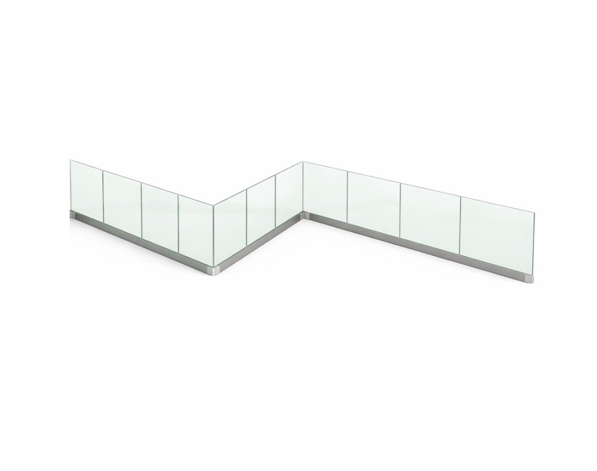 Frameless glass balustrade kit without handrail