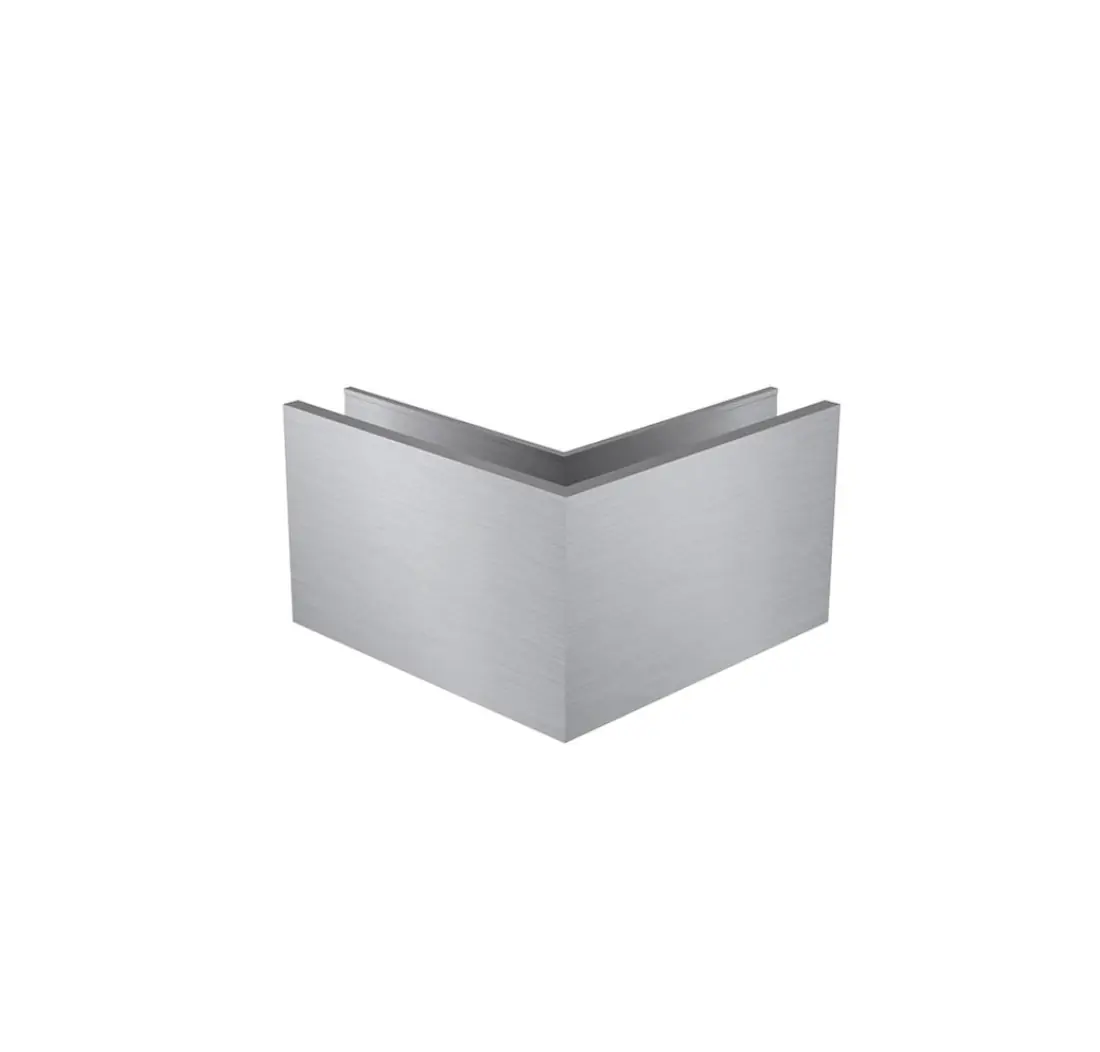 Glass channel accessories including corners and end caps
