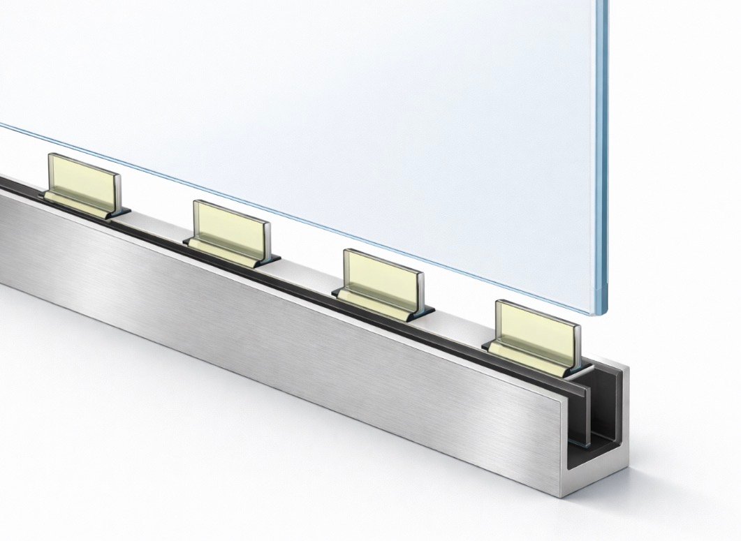 Installing packers in a frameless glass balustrade channel