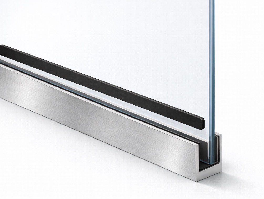 Final alignment and finishing of frameless glass balustrade installation