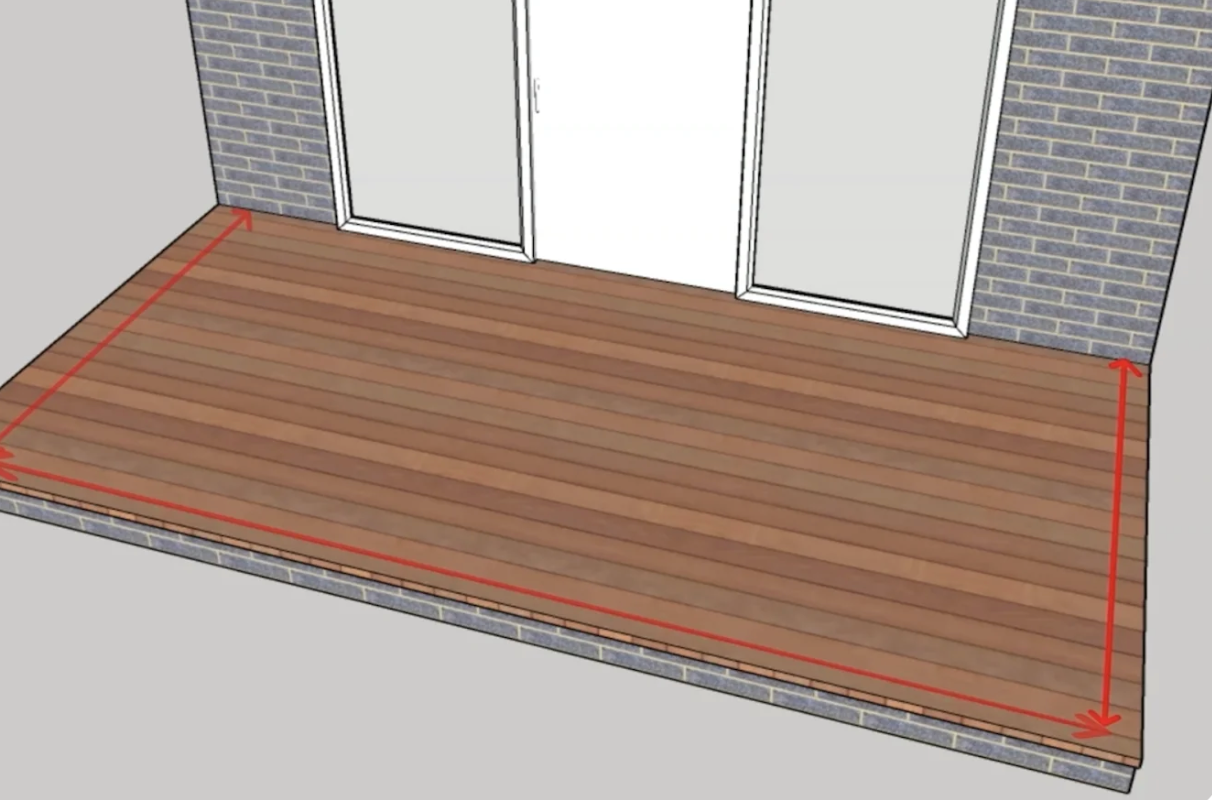 Measuring the run for a glass balustrade installation