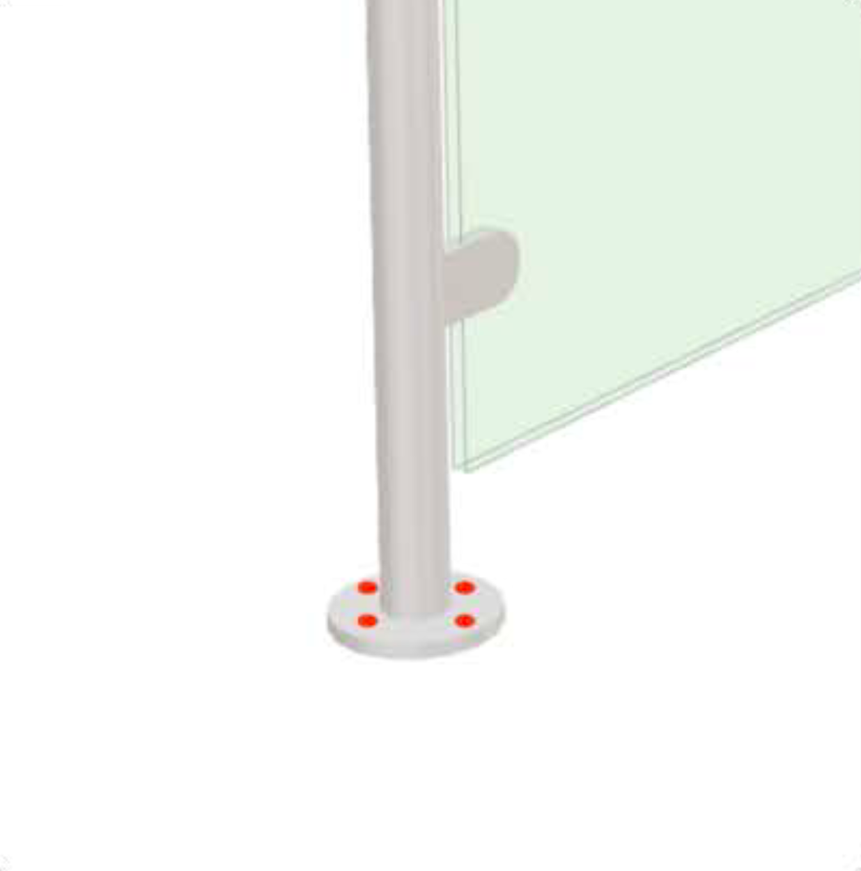 Marking fixing holes for end and corner balustrade posts