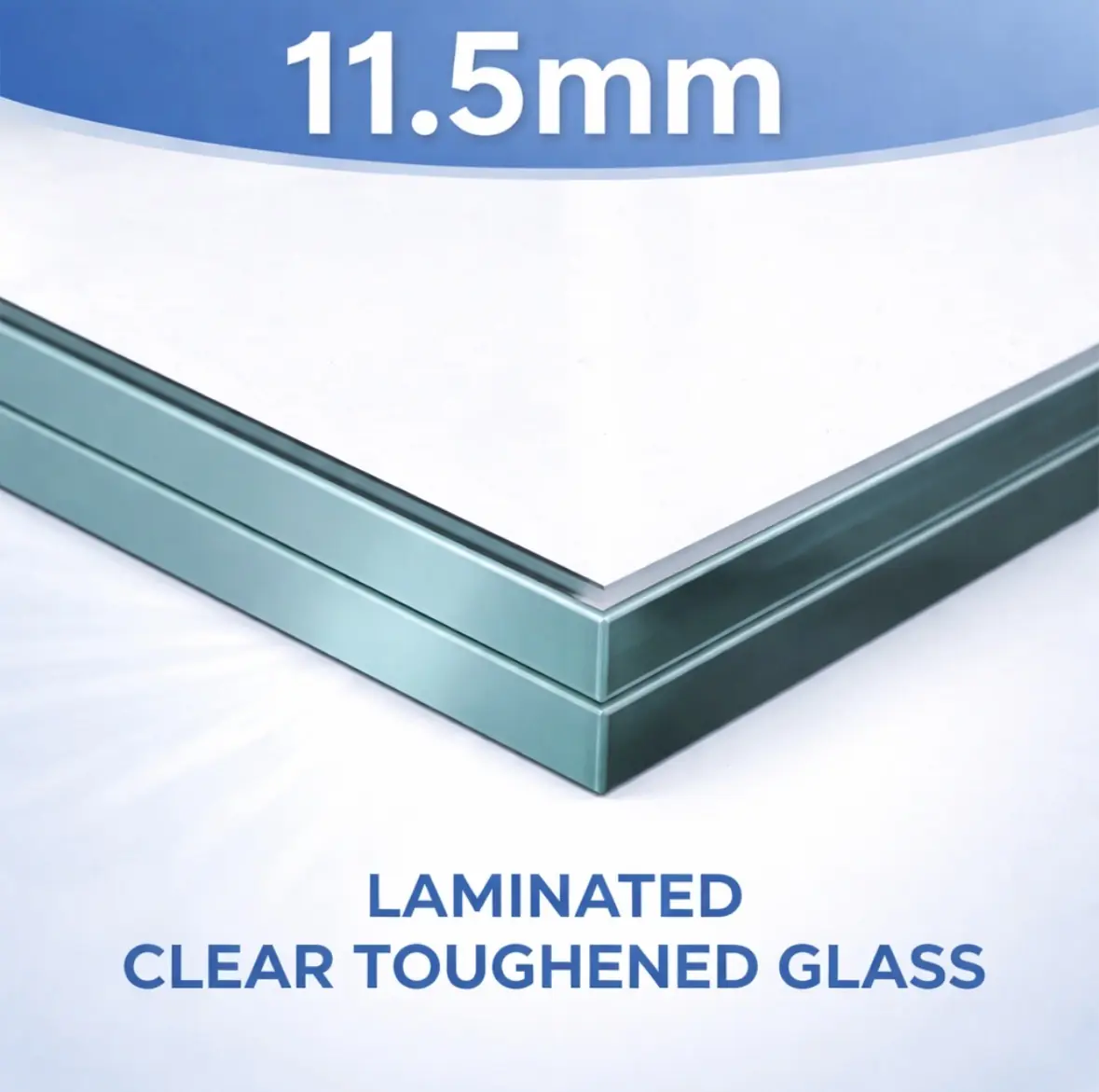 11.5mm laminated toughened glass balustrade panels