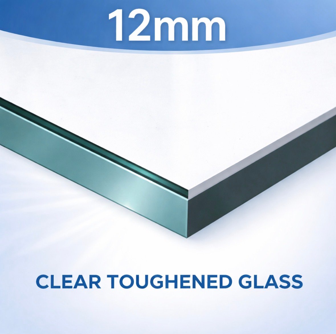 12mm clear toughened glass balustrade panels