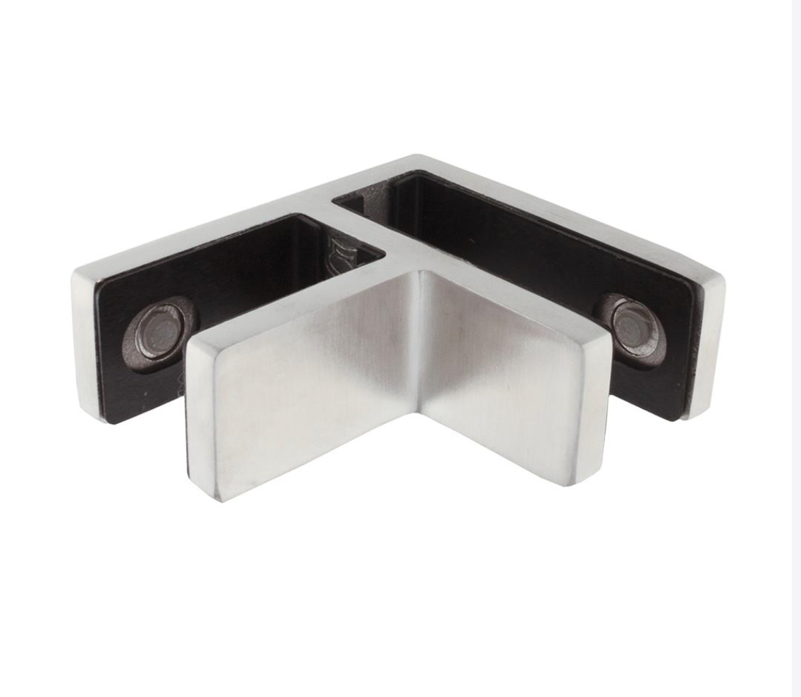 Corner glass stiffener bracket for balustrade systems
