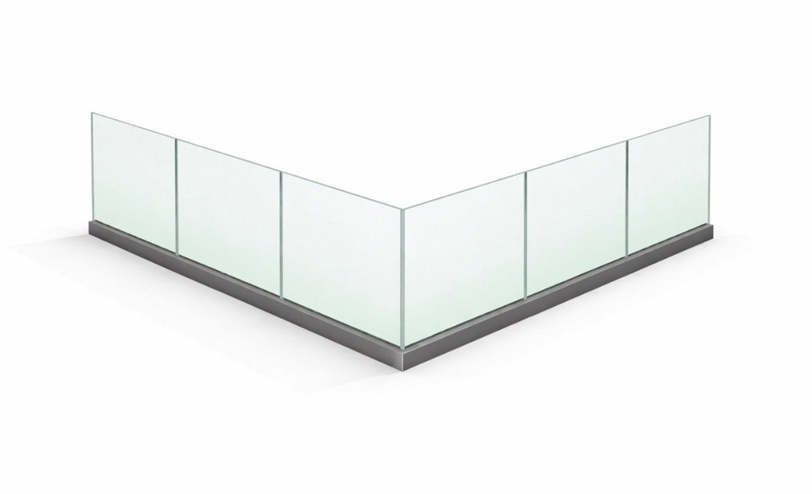 Frameless Glass Balustrade Kit L Shape 3m x 3m