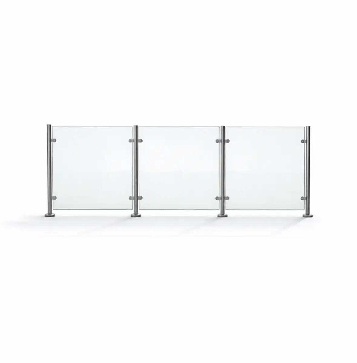 Post and Glass Balustrade Kit Straight Run 3m