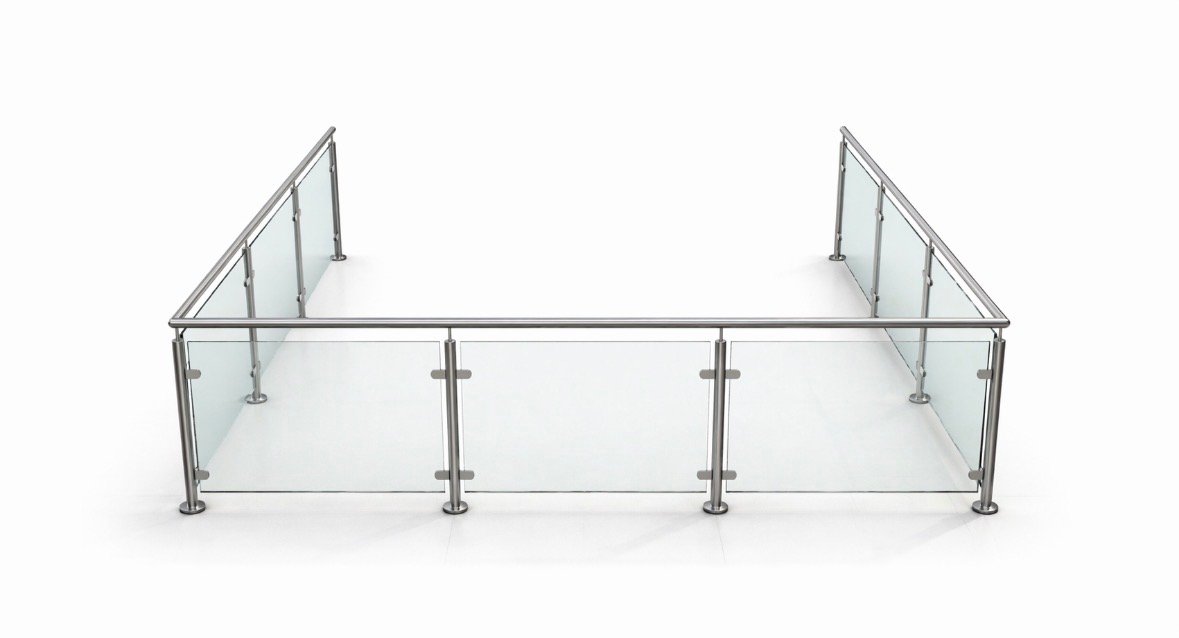 Post & Glass Balustrade Kit with Handrail